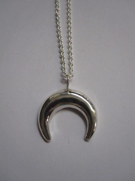 CollardManson 925 Silver Crescent Moon Necklace