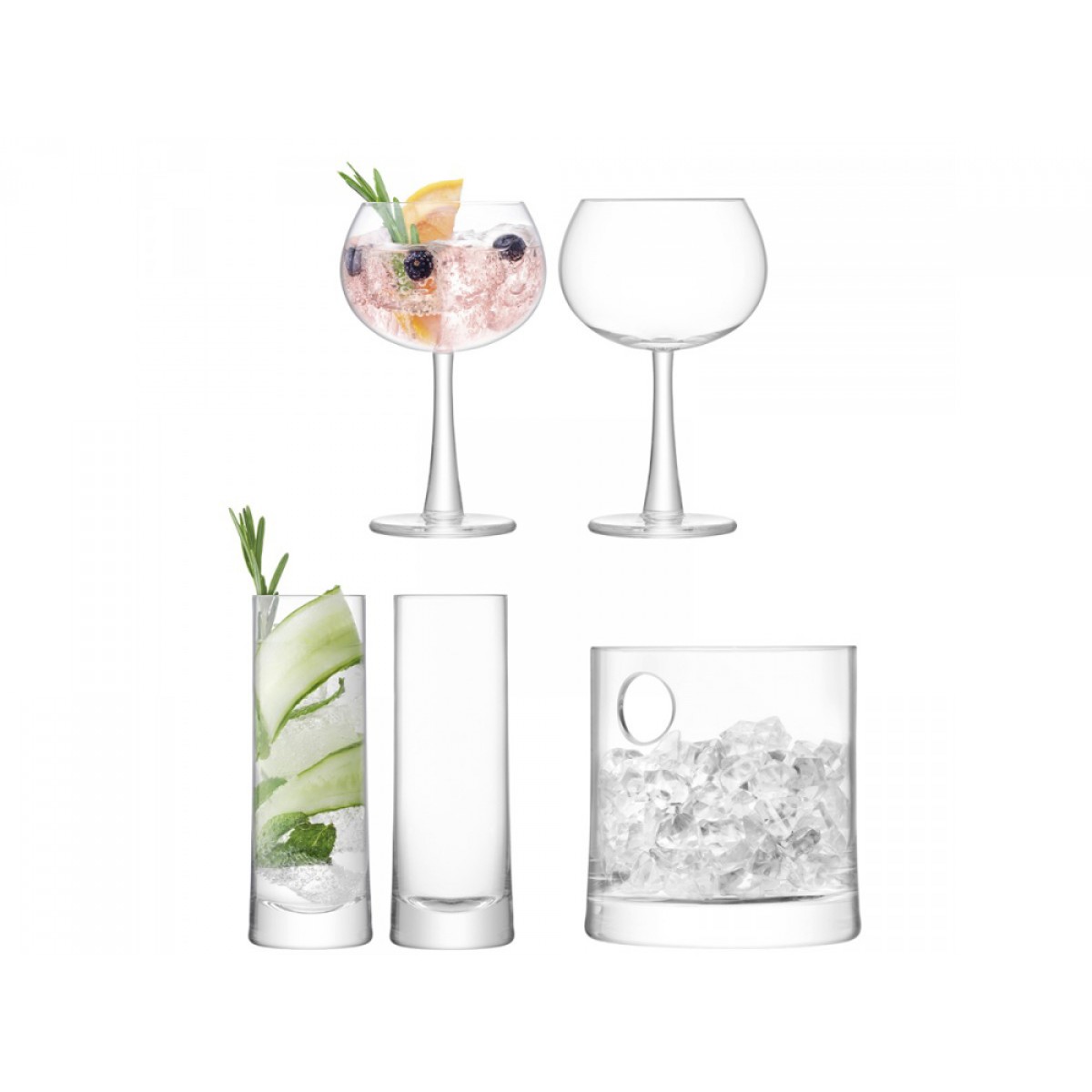 LSA International Glass Gin Ice Set