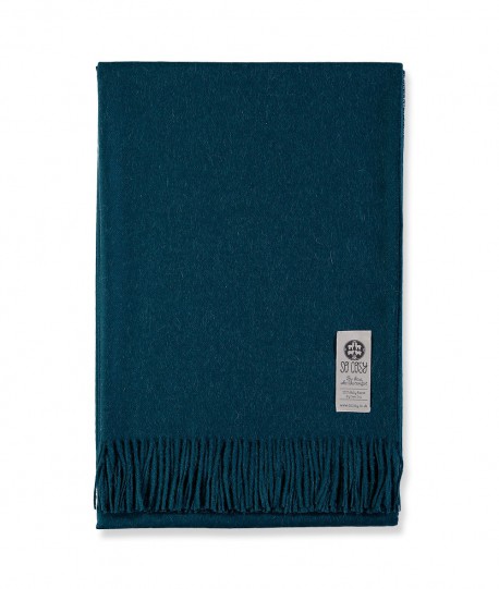 Cuemars Deep Blue Baby Alpaca Soft Throw