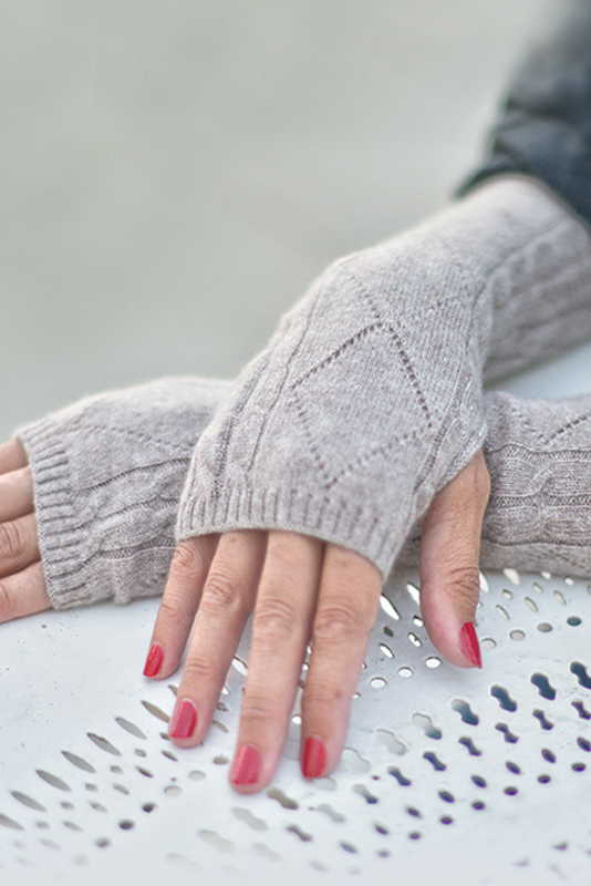 The Cashmere Glove Company  Black Cashmere Wrist Warmers