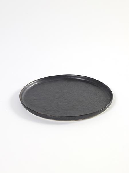 Kagu Interiors Stoneware Black Pure Plate - medium