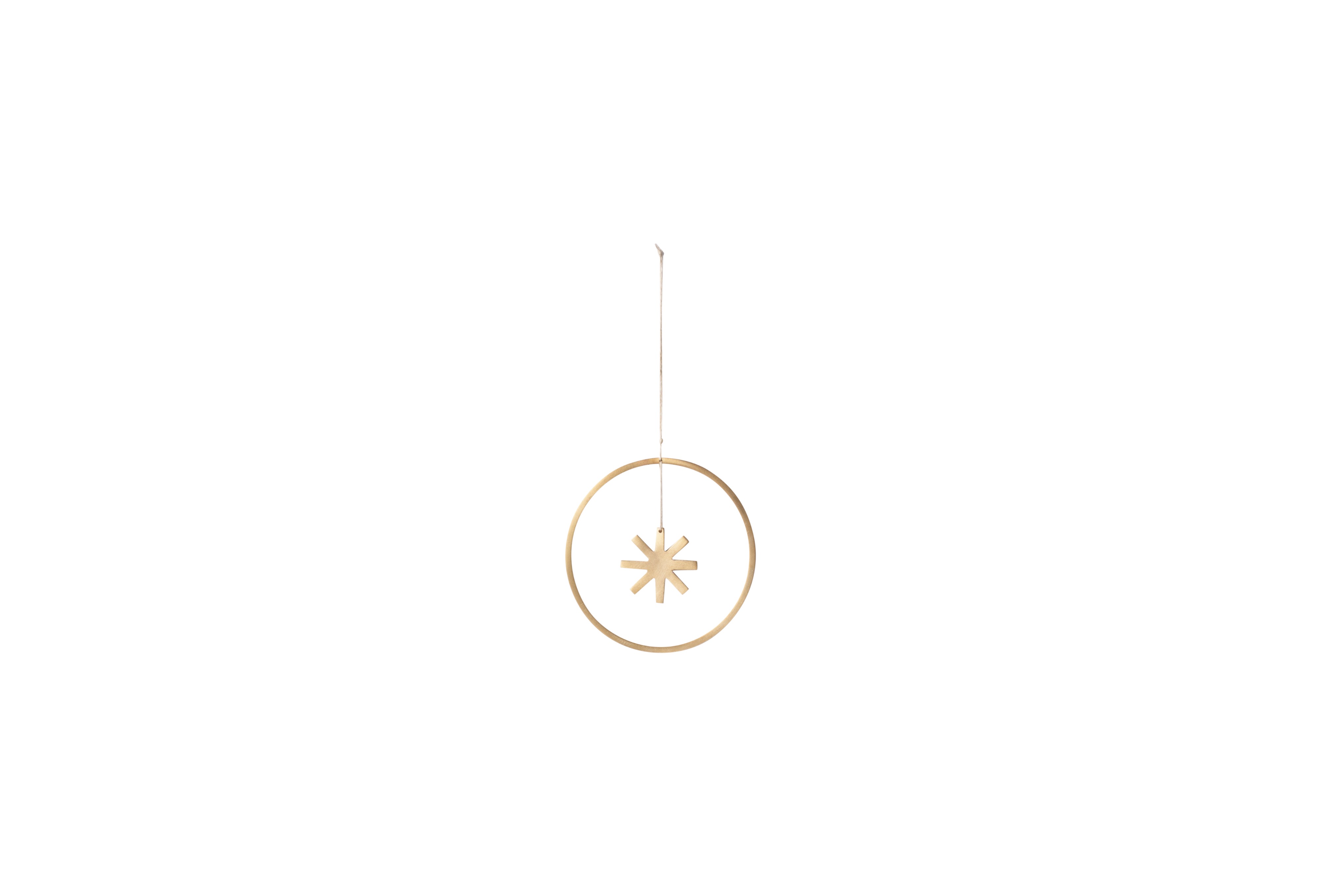 Ferm Living Small Winterland Brass Star Decoration