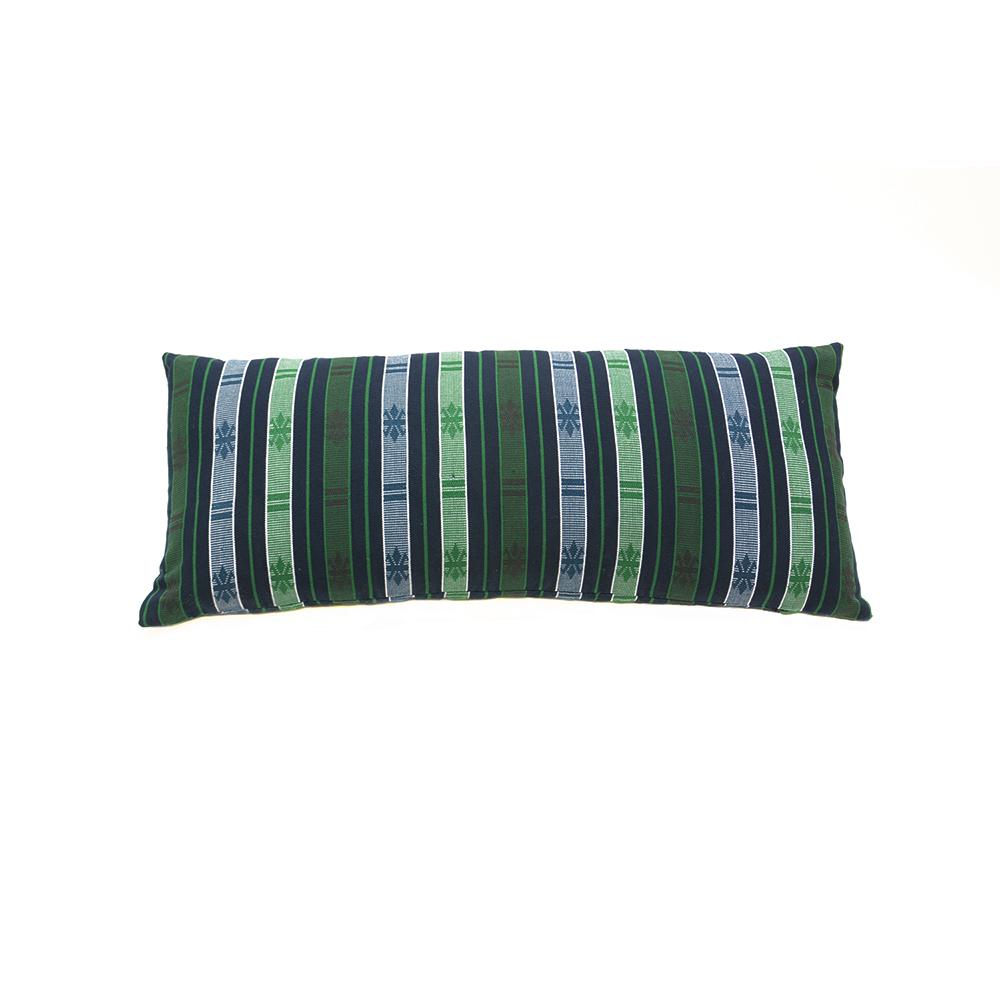 Blue Handed Green And Blue Stripes Hand Woven Ifugao Pattern Cushion 