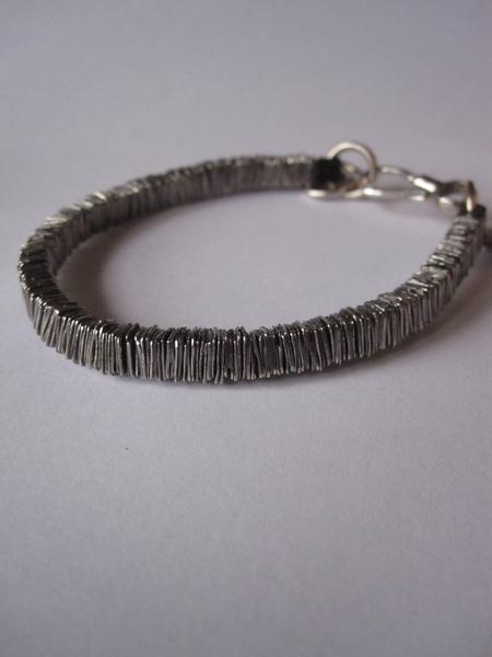 Goti 925 Oxidised Silver Sq Bracelet