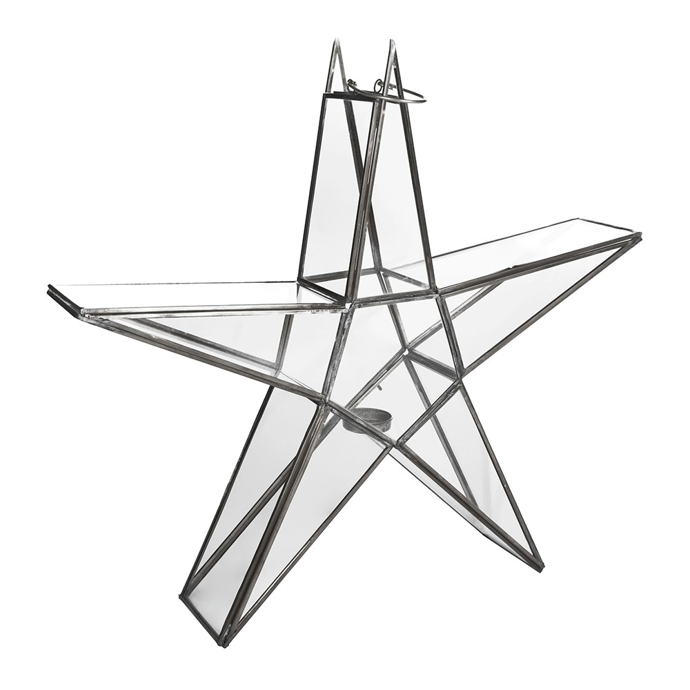 Nkuku Large Zinc Sanwi Standing Star Lantern