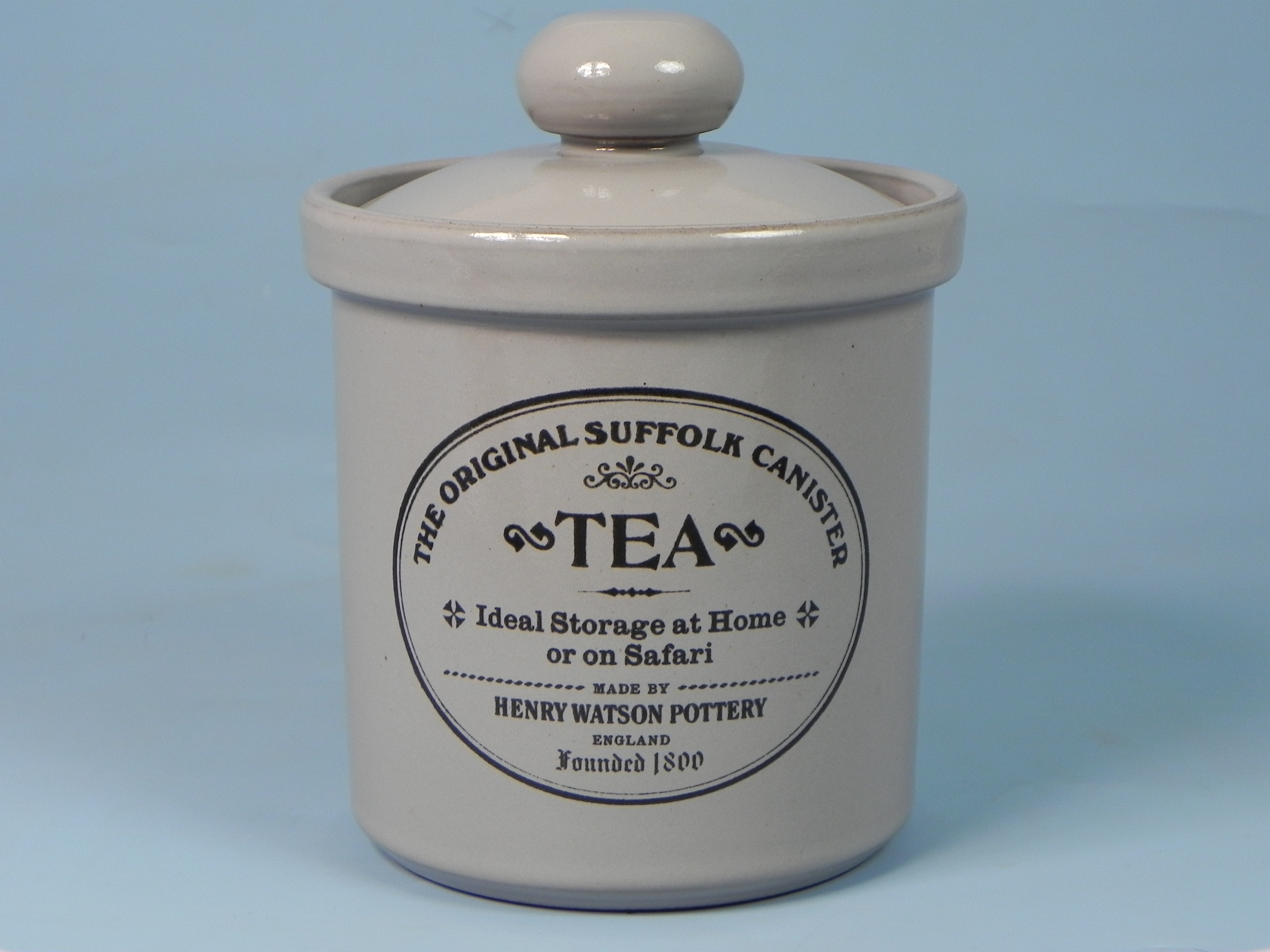 Henry Watson’s Potteries Ltd Tea Storage Jar in Dove Grey