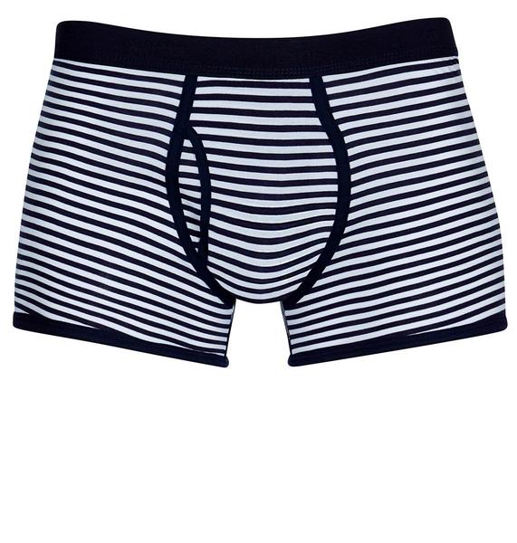 Sunspel White Navy Q82 Low Waist Trunk