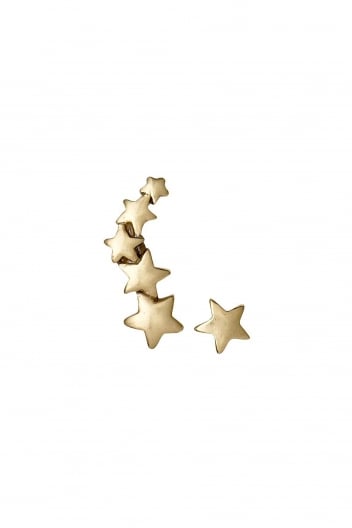 Pilgrim Ava Gold Plated Star Cuff And Stud Earrings