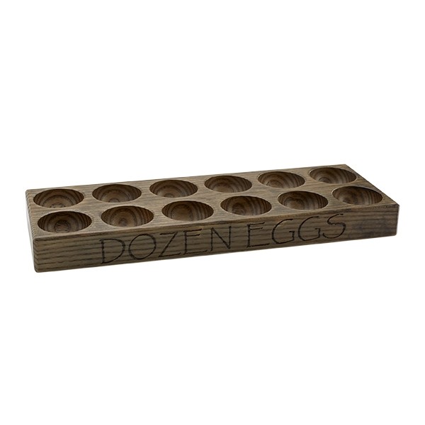 Fairmont & Main Ash Wood Egg Storage Block - Dozen Egg