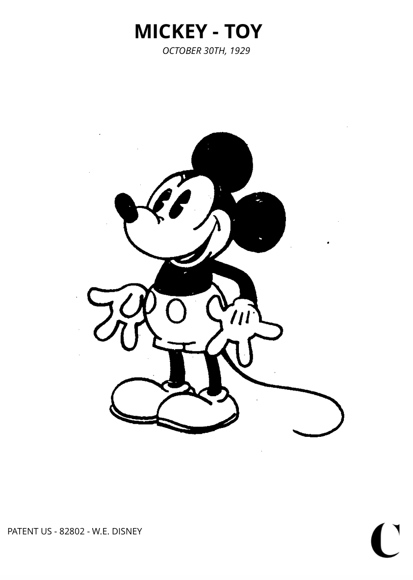 Cuemars Mickey Patent Print