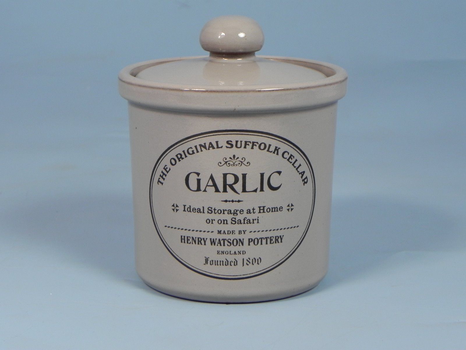 Henry Watson’s Potteries Ltd Small Dove Grey Garlic Cellar