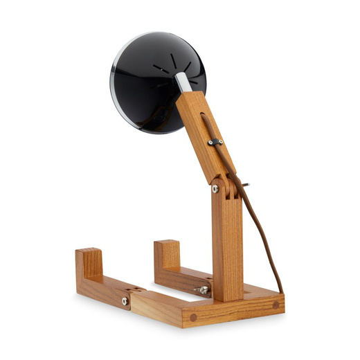 Mr. Wattson Black & Wood Table Lamp