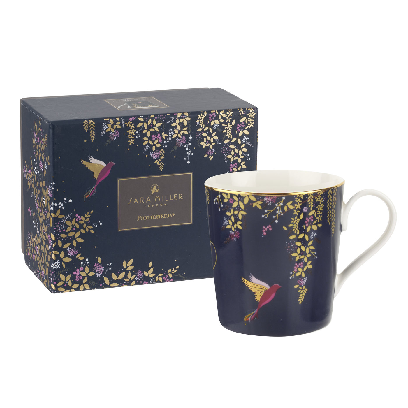 Portmeirion Sara Miller Chelsea Collection Navy Mug  