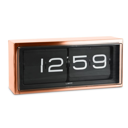 Leff Amsterdam Black & Copper Wall Or Desk Clock