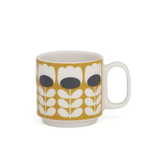 Orla Kiely Set of 4 Yellow Tulip Espresso Cup