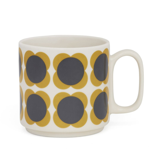 Orla Kiely Large Yellow Spot Flower Mug