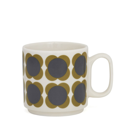 Orla Kiely Olive Spot Flower Mug