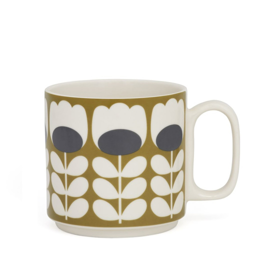 Orla Kiely Large Olive Tulip Mug