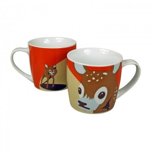 The Zoo Red & Brown Baby Deer Mug