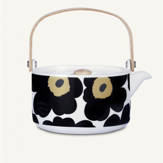 Marimekko Black & White Unikko Tea Pot