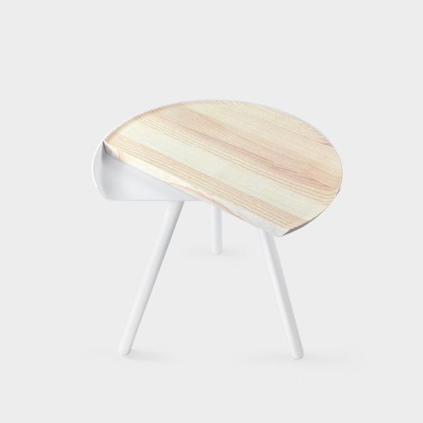 Vitamin Eclipse Table - Adjustable Occasional Table in Solid Ash -