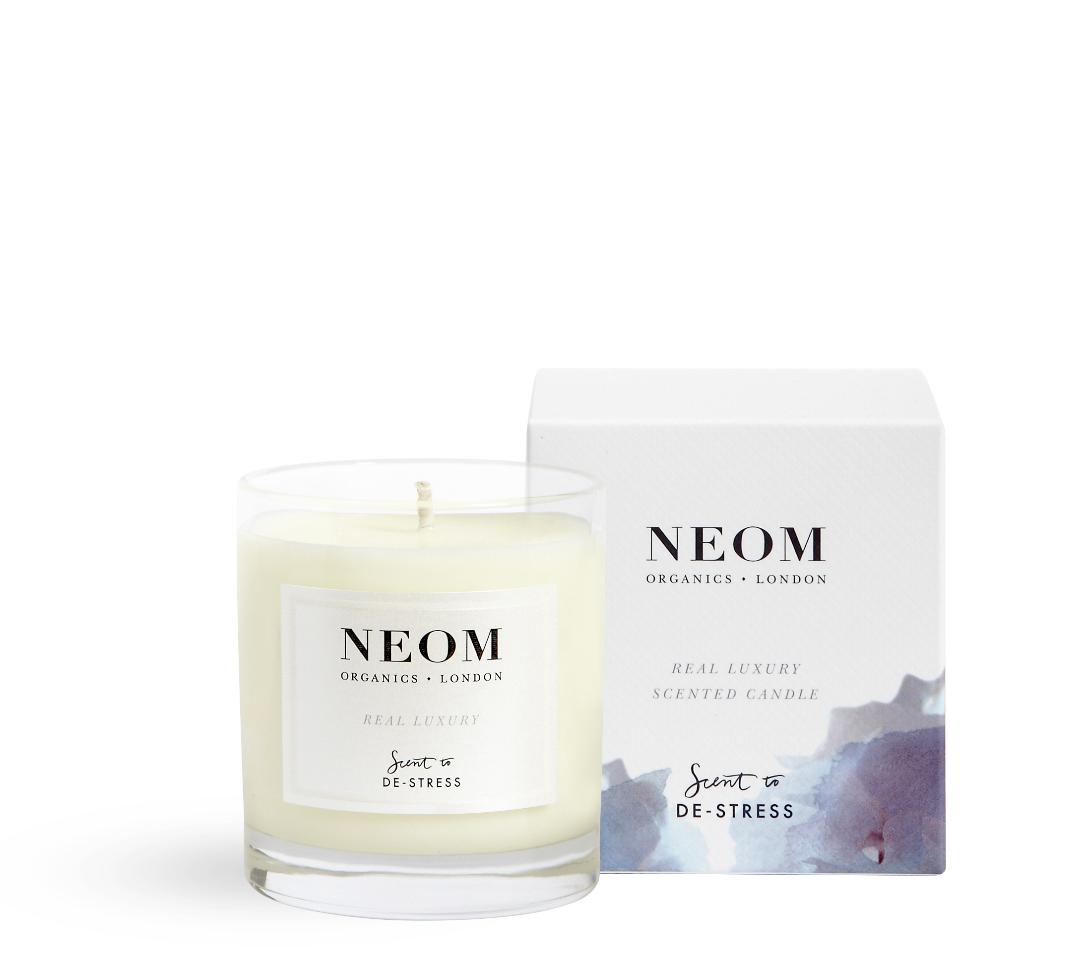 Neom Organics 1 Wick Real Luxury Scented Candle - Scent To De-Stress Range