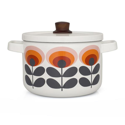 Orla Kiely Large Enamel Cooking Pot