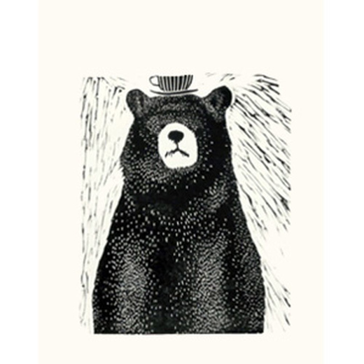 Liekeland Bear With Tea Poster 