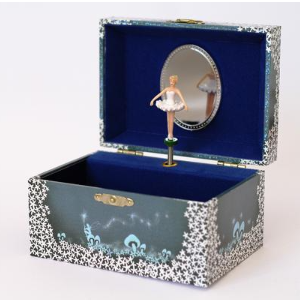 Loula and Deer Blue Ballerina Music Box