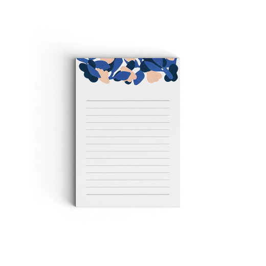pretty paper Blue & Pink Leaves Notepad