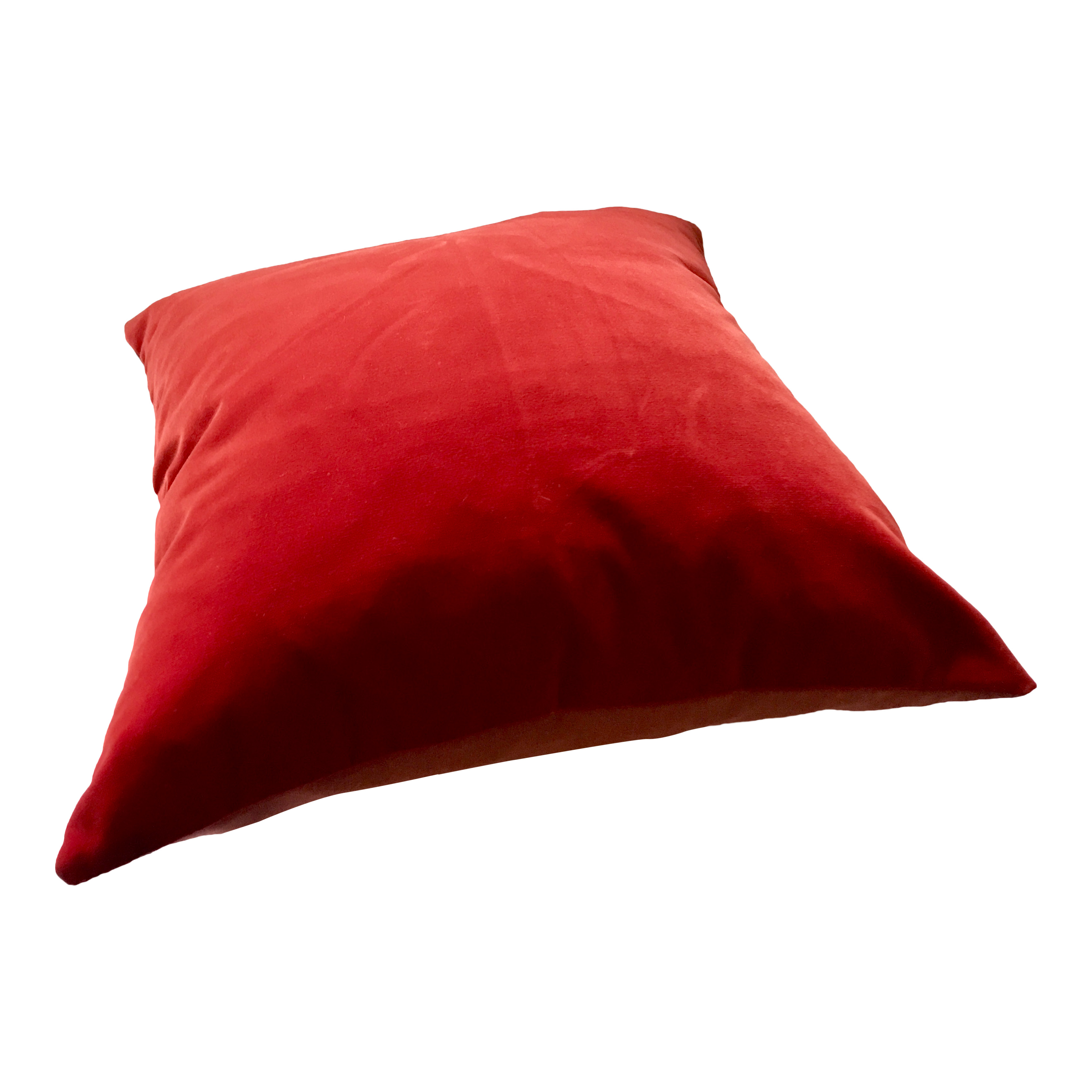 Porter + Cole Brunt Orange Plain Velvet Cushion Cover