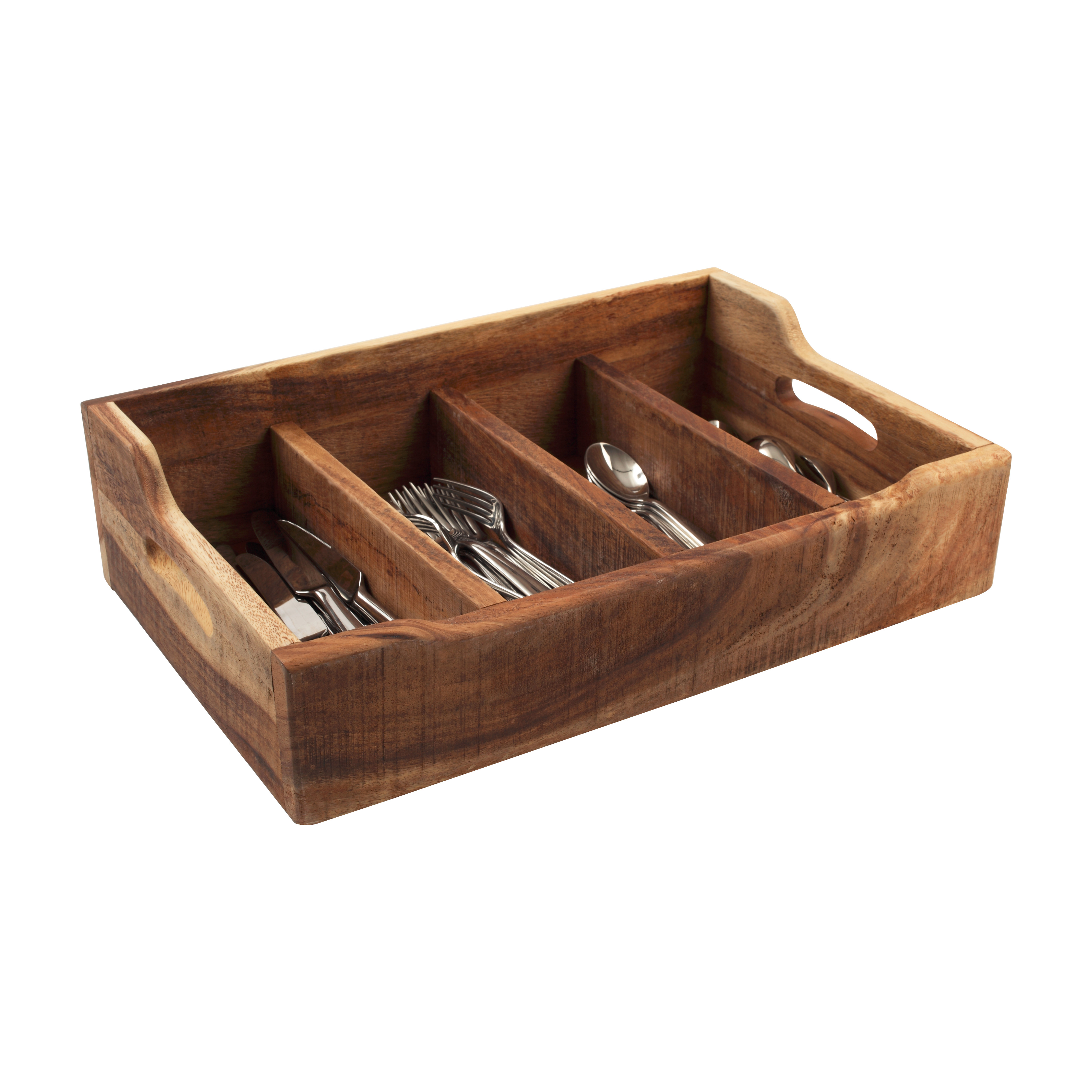 T&G Nordic Extra Large Wooden Cutlery Tray