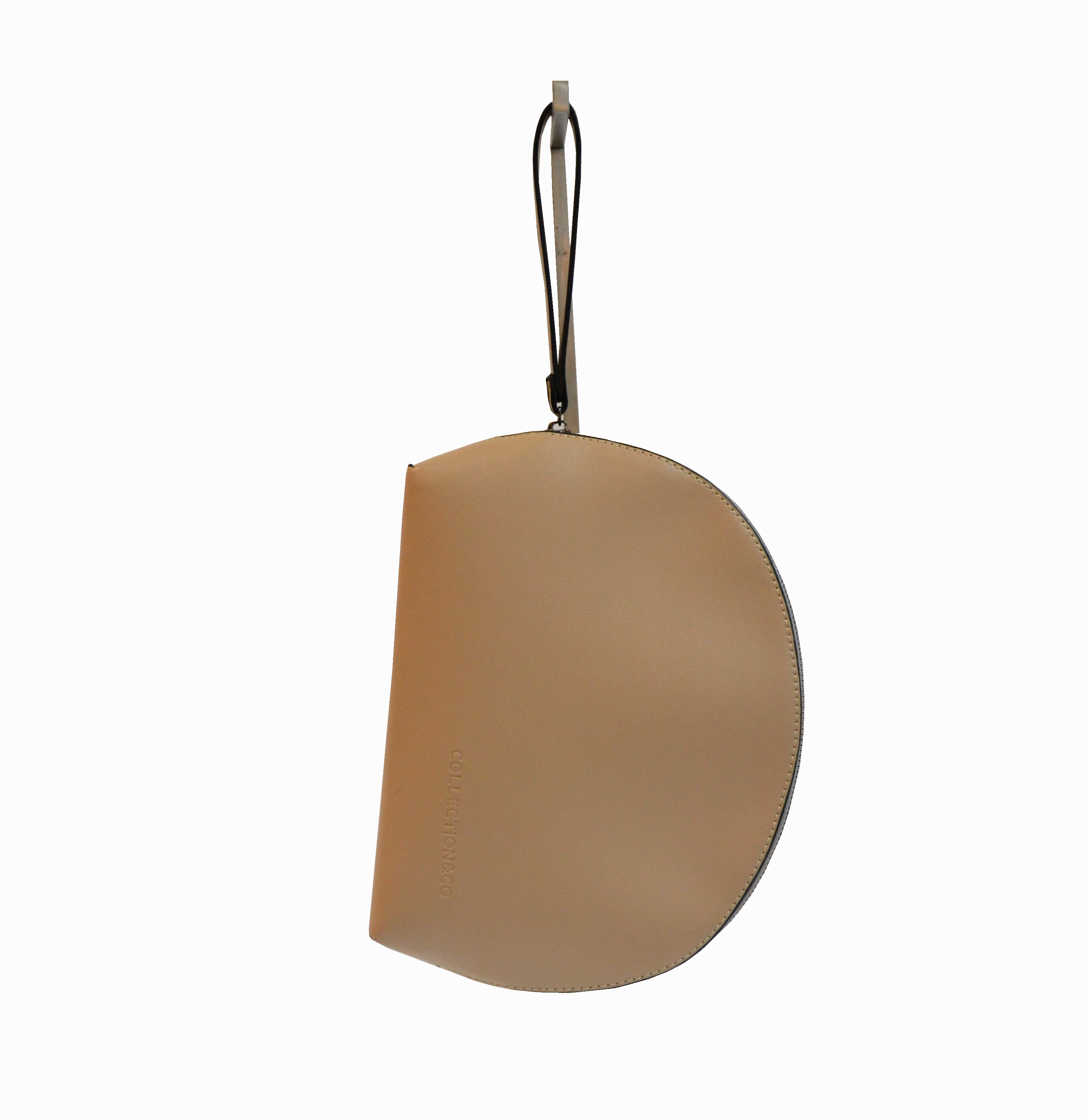 collection-and-co-migri-beige-faux-leather-dome-pouch