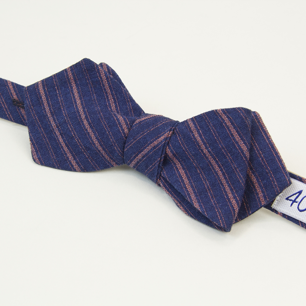 40 Colori Striped Cotton Spencer Bow Tie