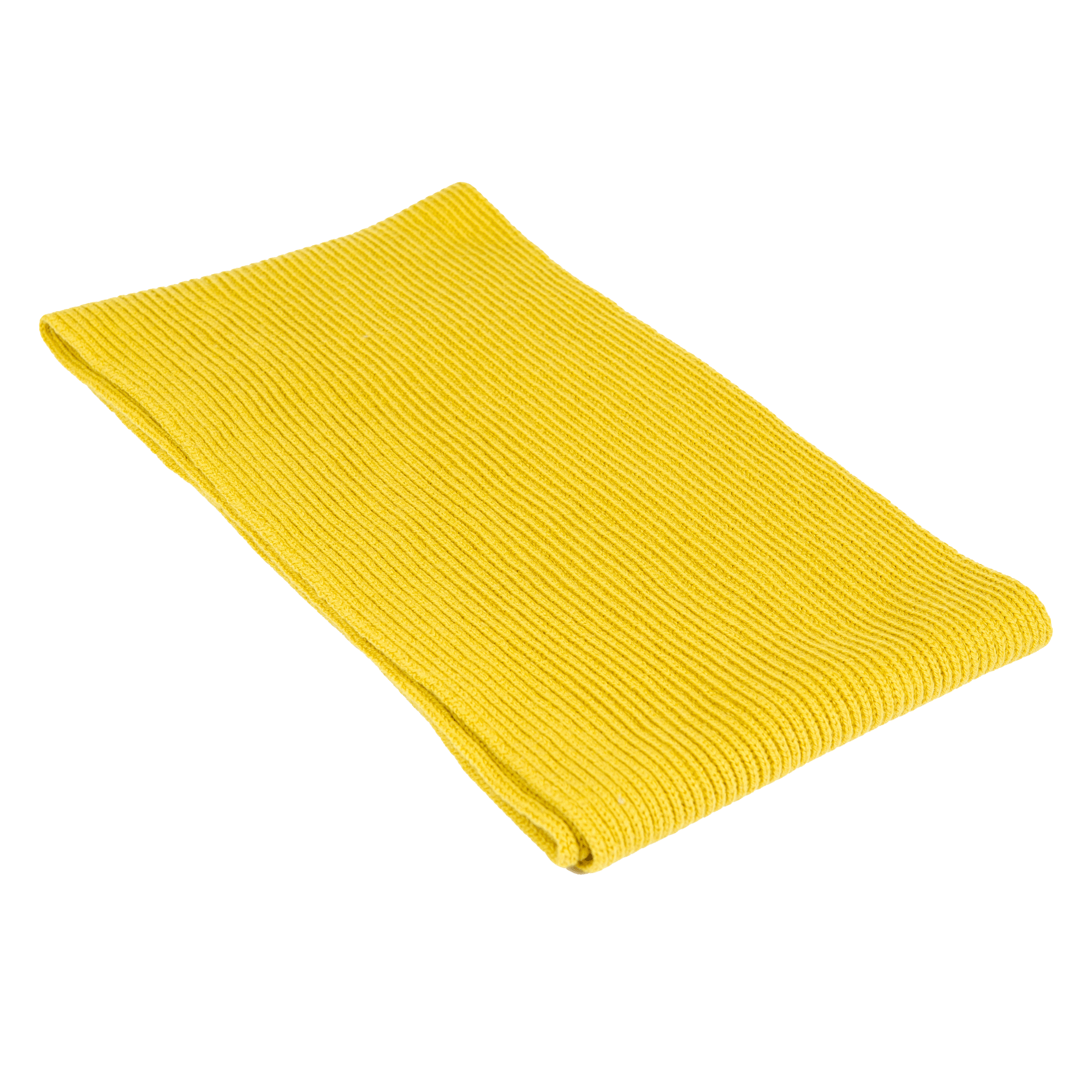 Jennifer Kent Yellow Merino Wool Rib Scarf