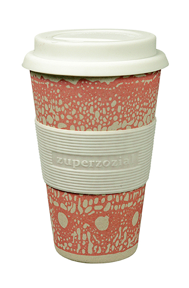 Zuperzozial Biodegradable Cruising Travel Mug Pink