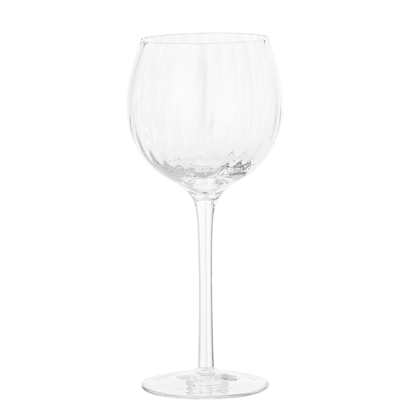 Bloomingville Clear Rippled Wine Glass