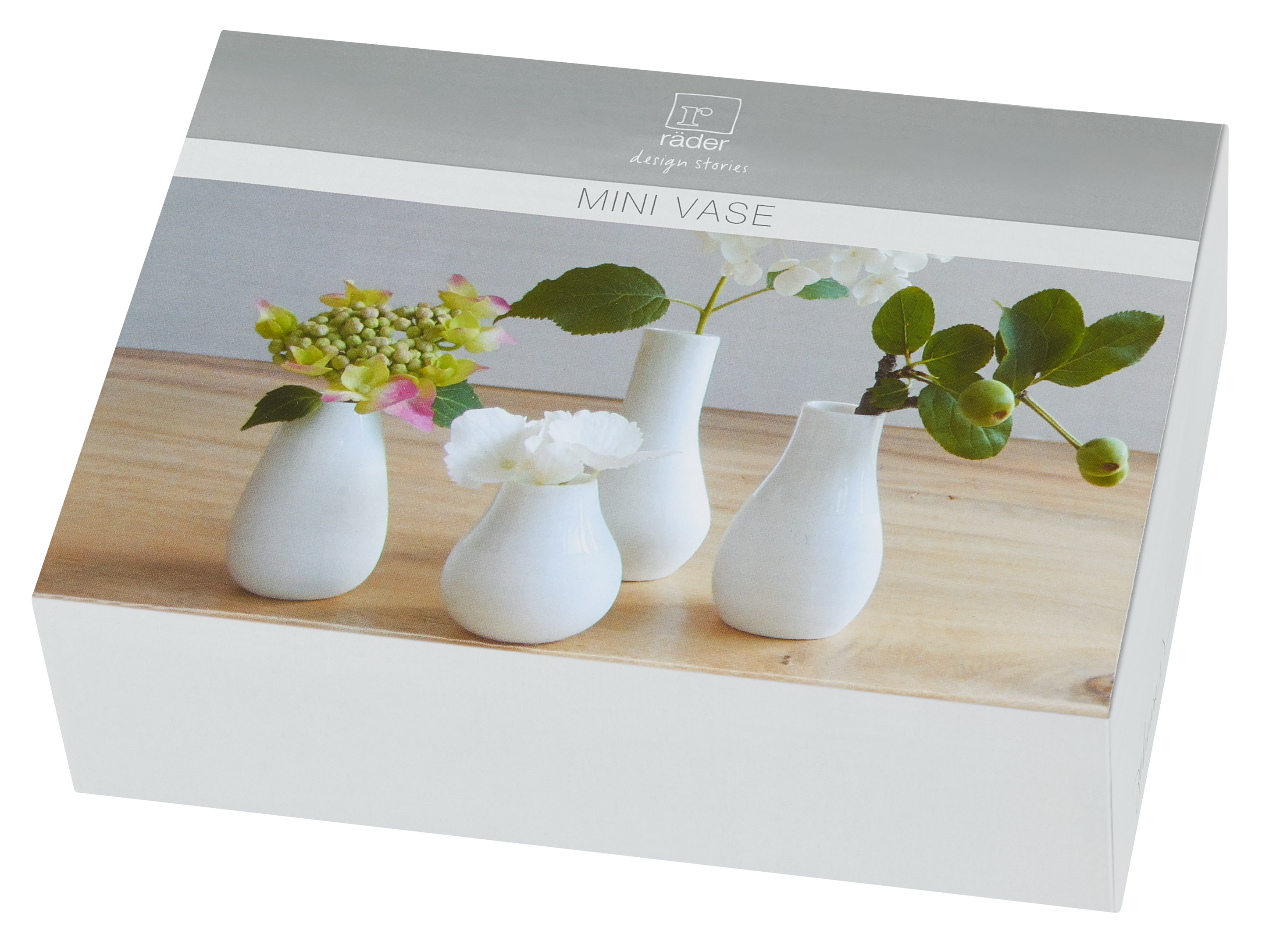 Räder Set of 4 Mini White Vases