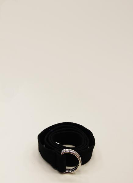 Collection & Co Ylico Black Fabric D Ring Belt