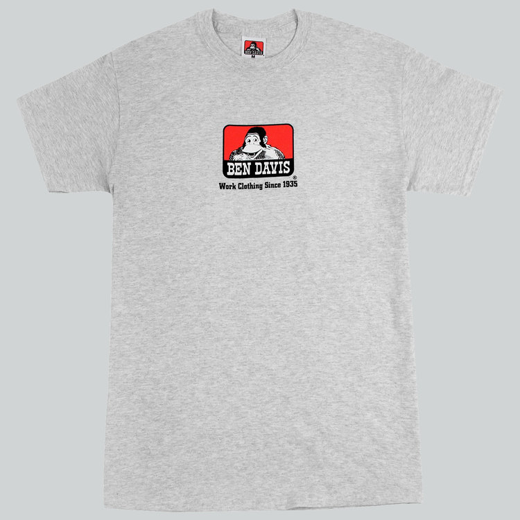 Ben Davis Ash Grey Logo Tee