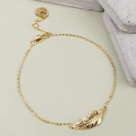 Lisa Angel Gold Feather Bracelet