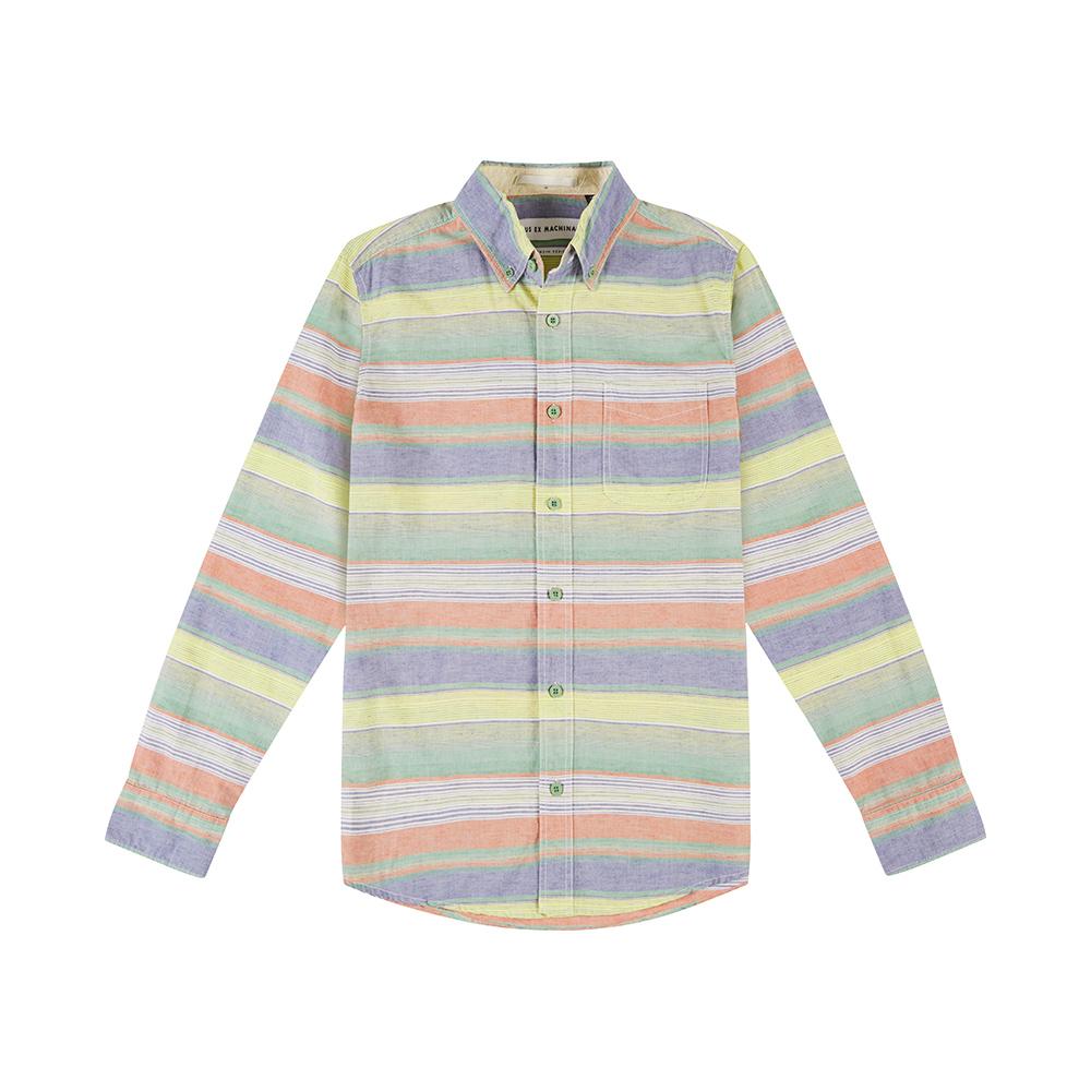 Deus Ex Machina Multi Stripe Albie Opal Shirt 