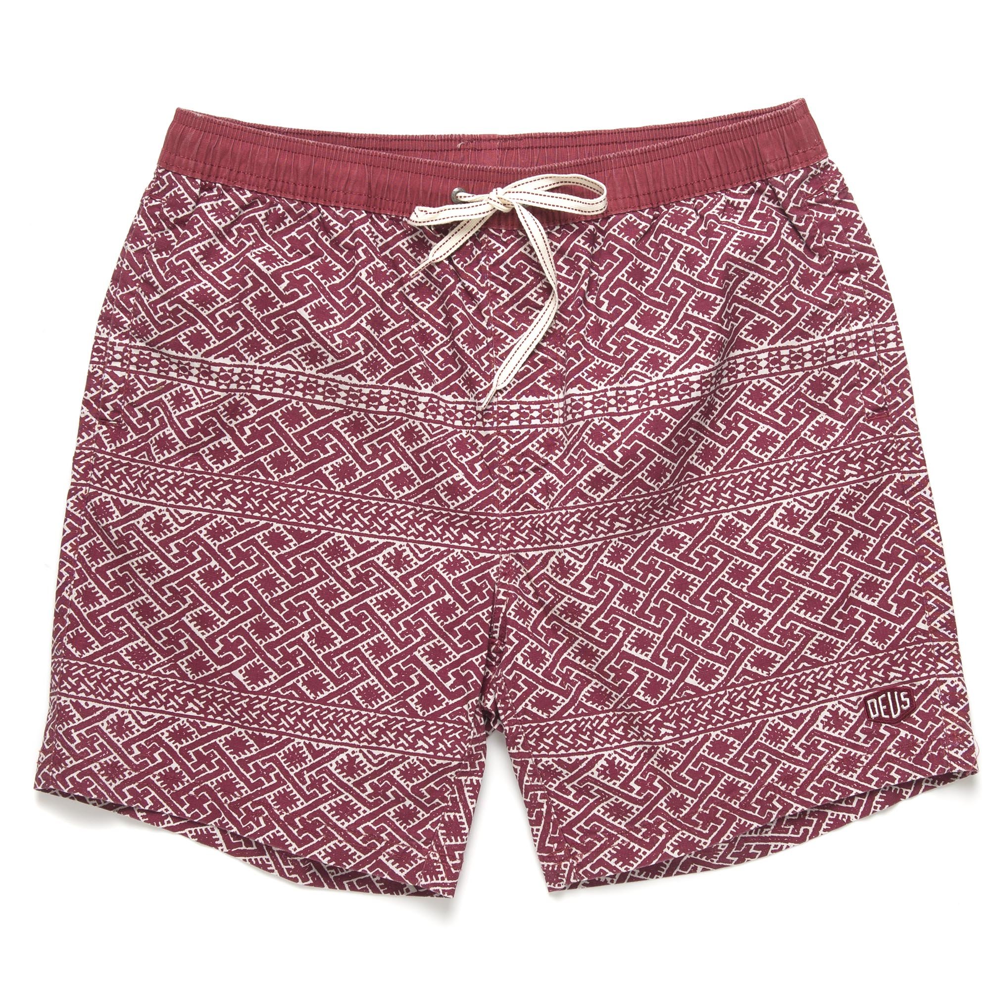 Deus Ex Machina Red Sandbar Maze Shorts 