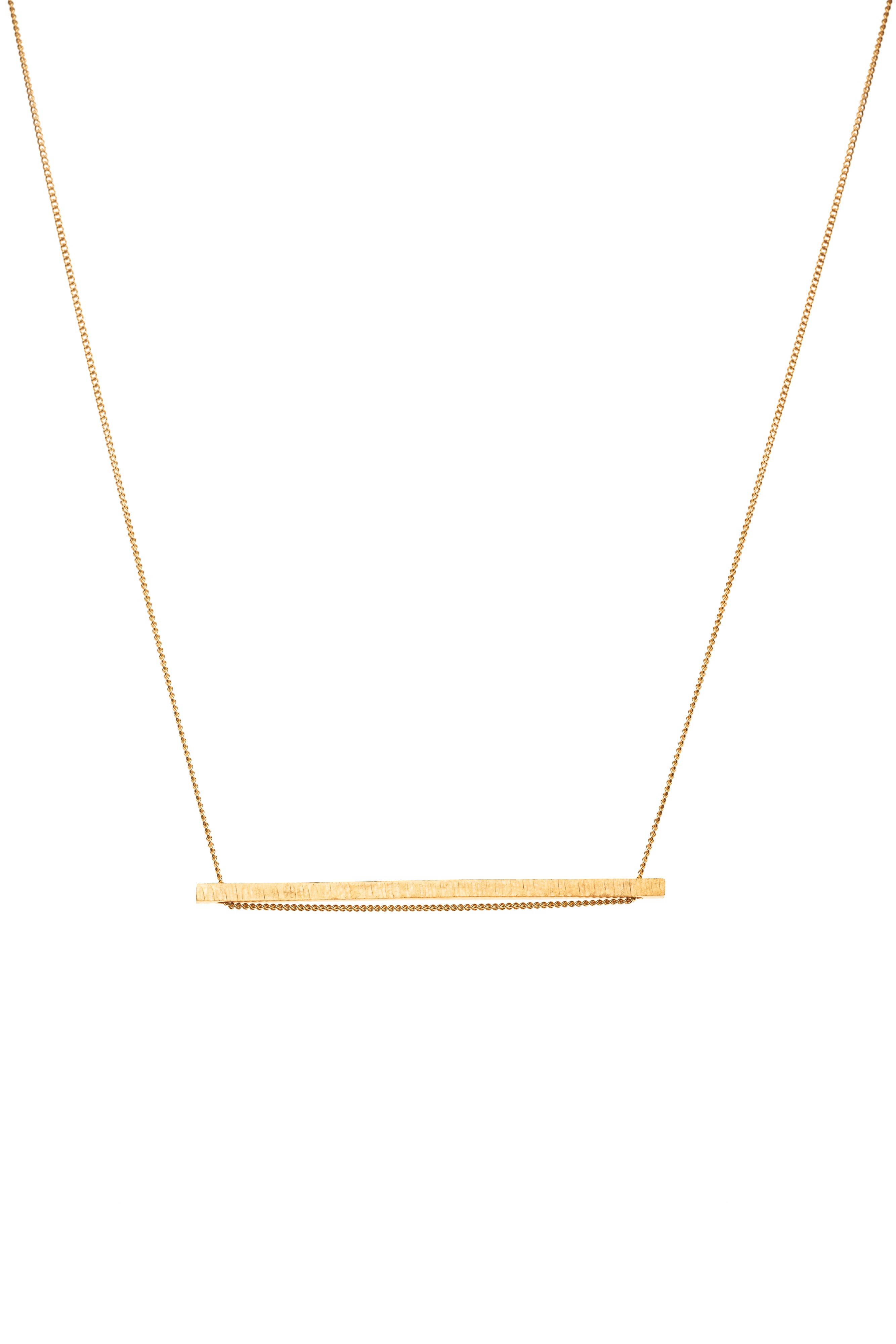 Blackbird Jewellery 9ct Gold Vermeil High Line Horizontal Bar Necklace 