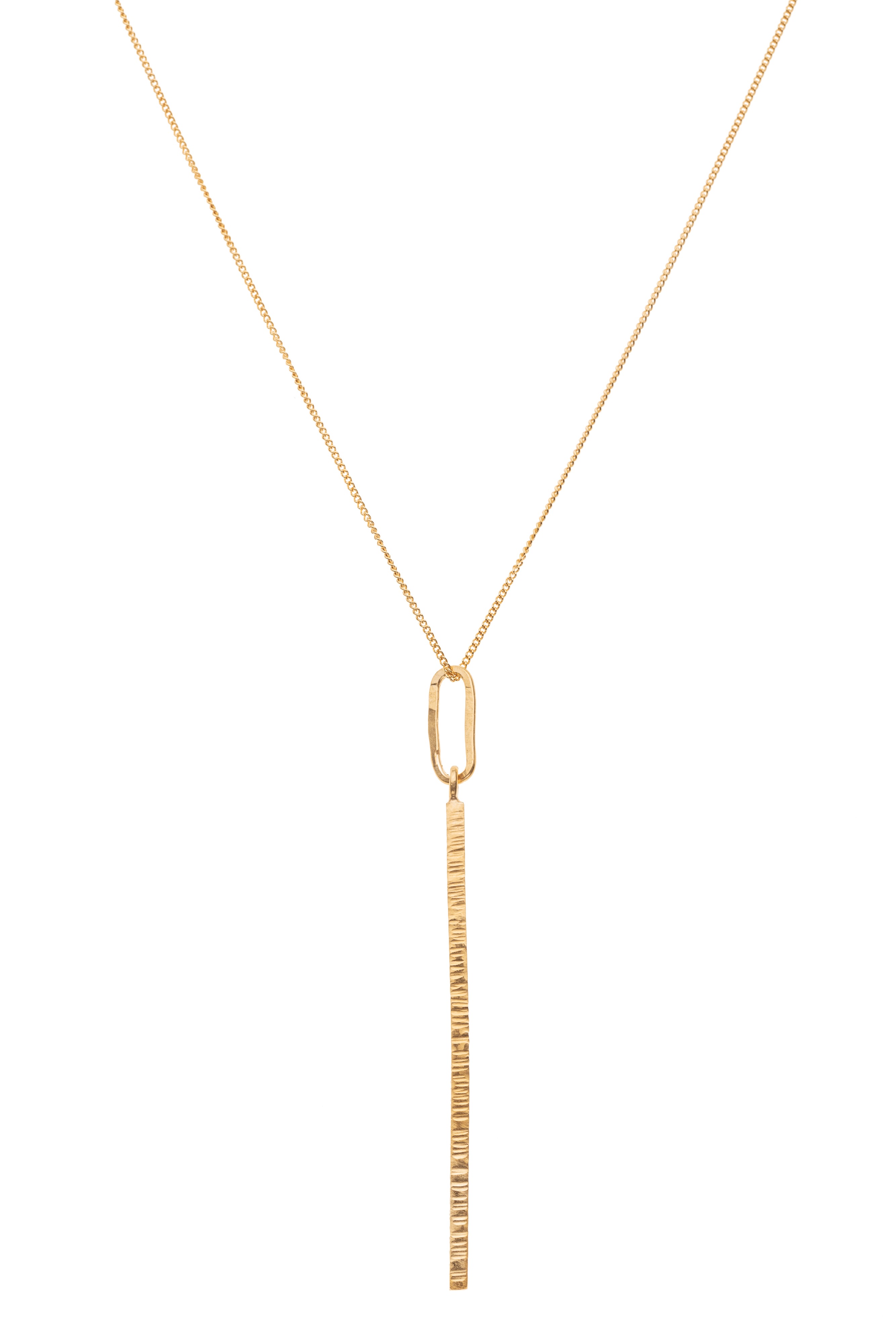 Blackbird Jewellery 9ct Gold Vermeil High Line Vertical Bar Necklace 