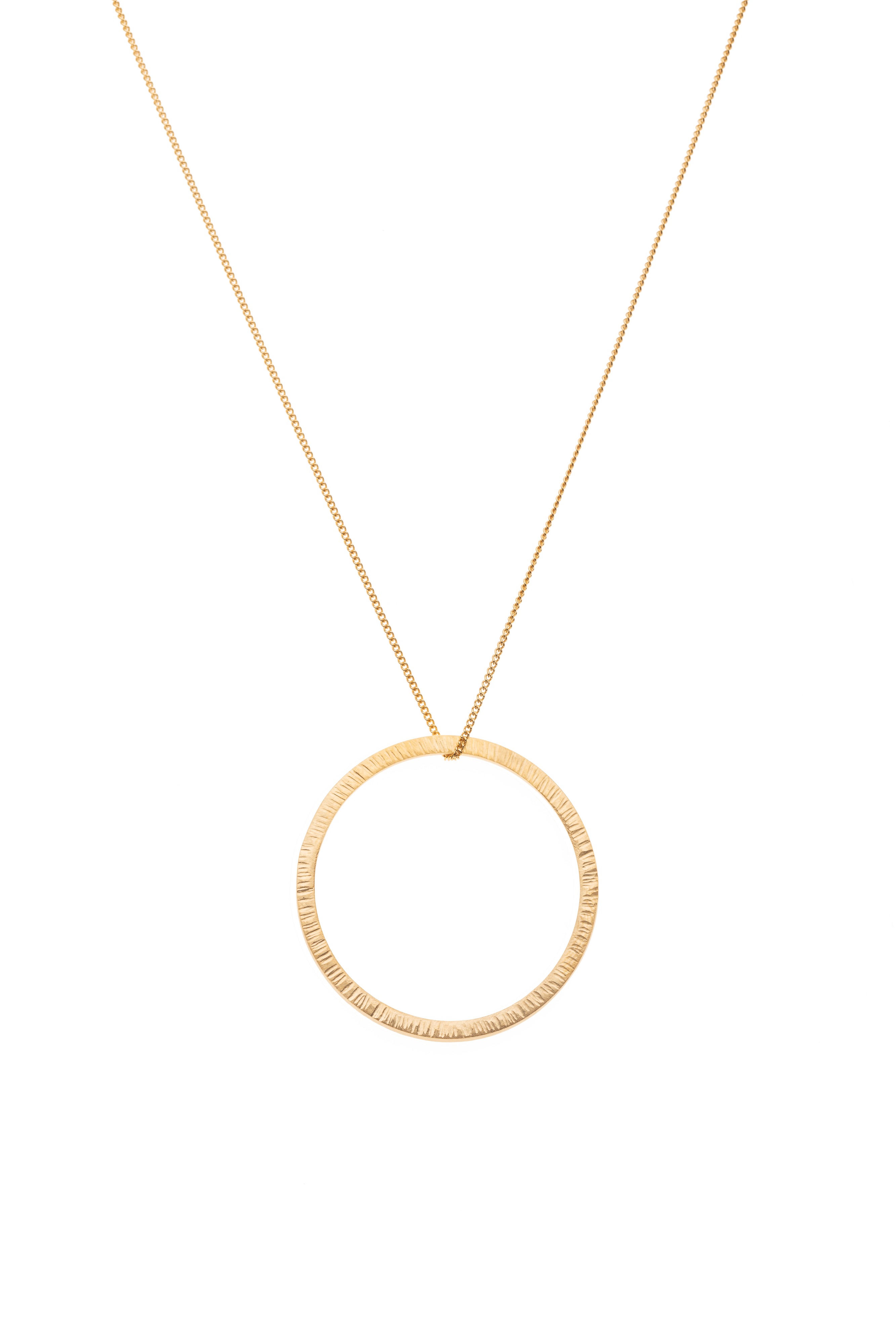 Blackbird Jewellery 9ct Gold Vermeil High Line Circle Necklace