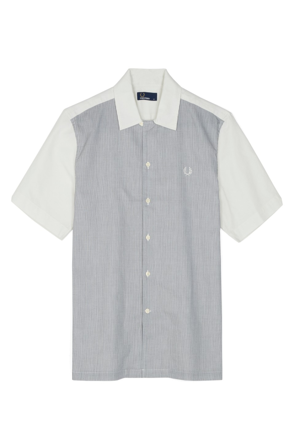 Fred Perry Snow White Stripe Panel Shirt 