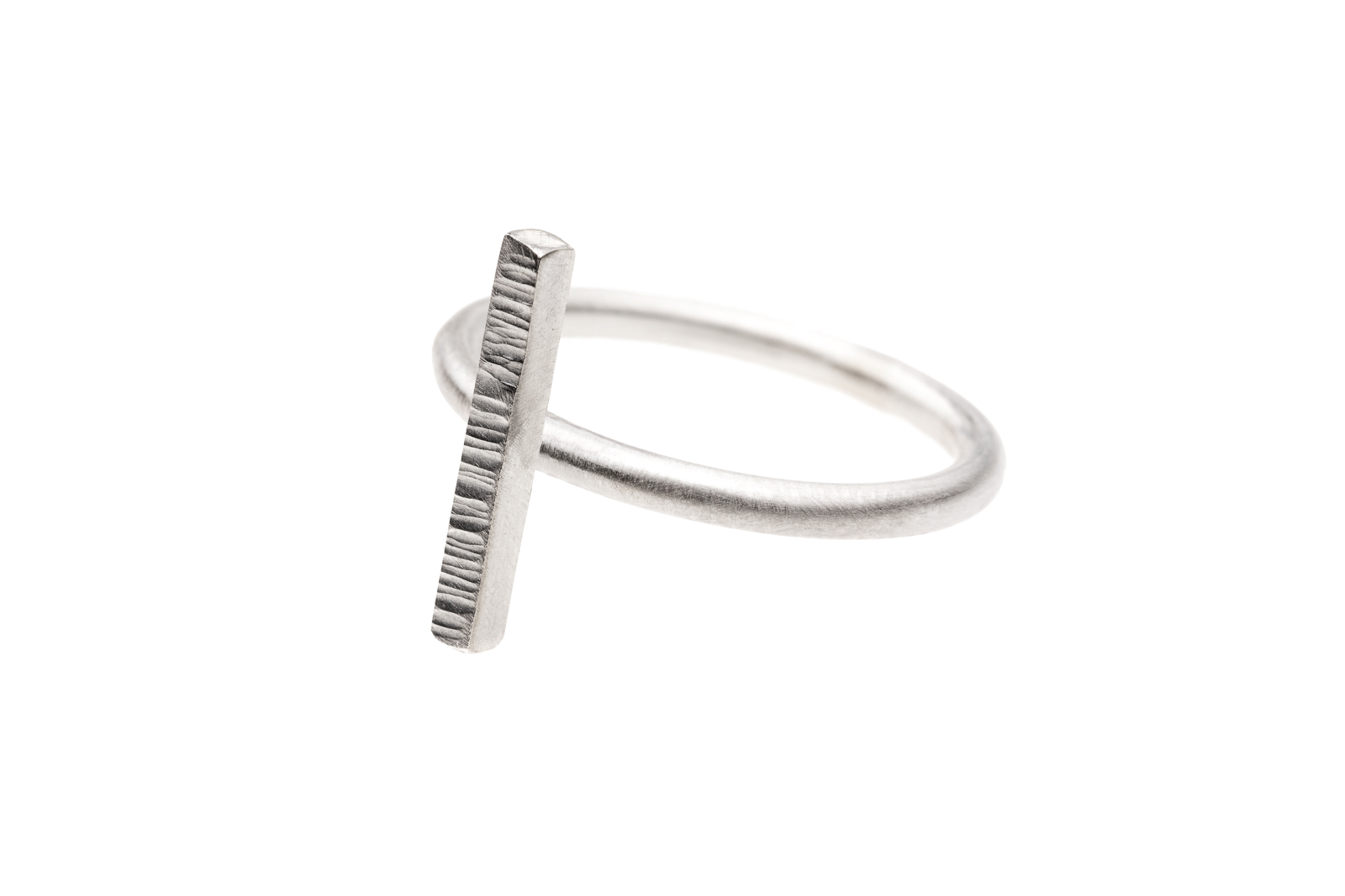 Blackbird Jewellery Sterling Silver High Line Vertical Bar Ring 