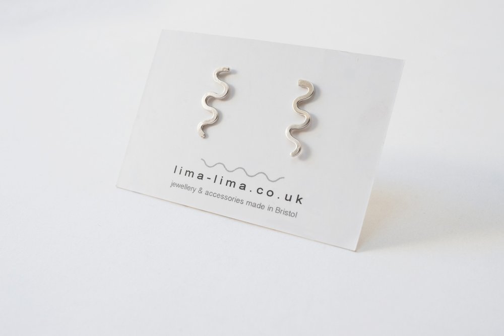 lima-lima Squiggle Stud Earrings