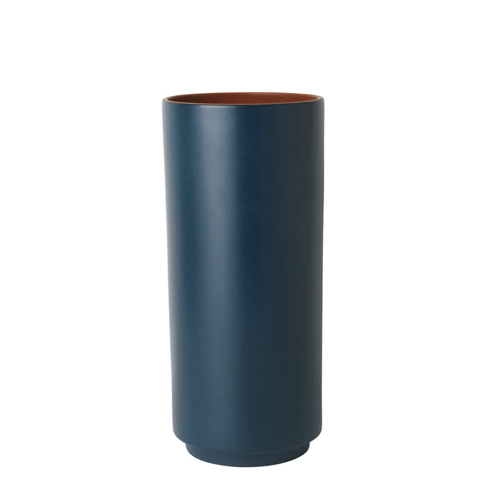 Ferm Living Dark Blue Dual Floor Vase Medium